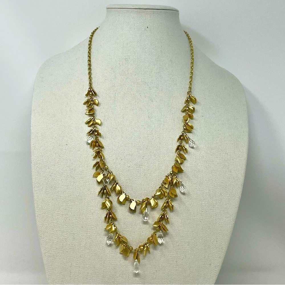 19” costume jewelry 2 tiered necklace.